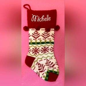 Christmas Stocking Personalized "MICHELLE" By Personal Creations NWOT